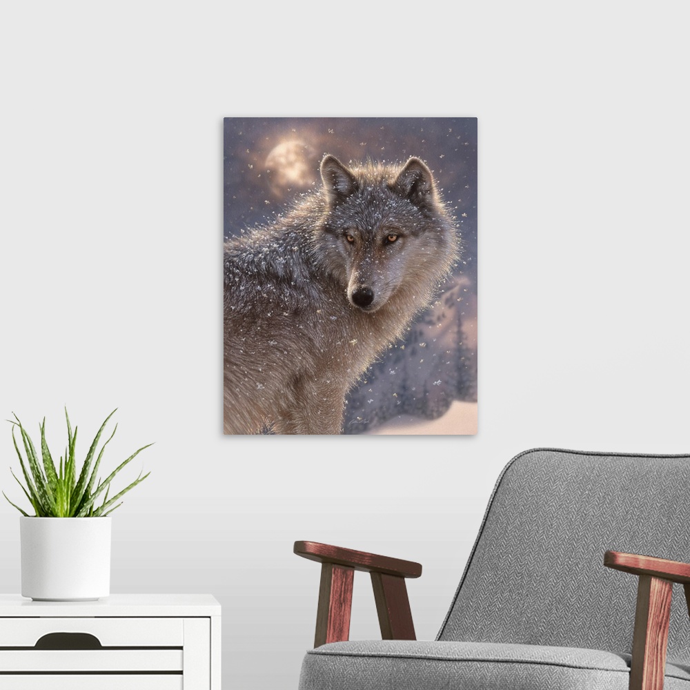 A modern room featuring Lone Wolf