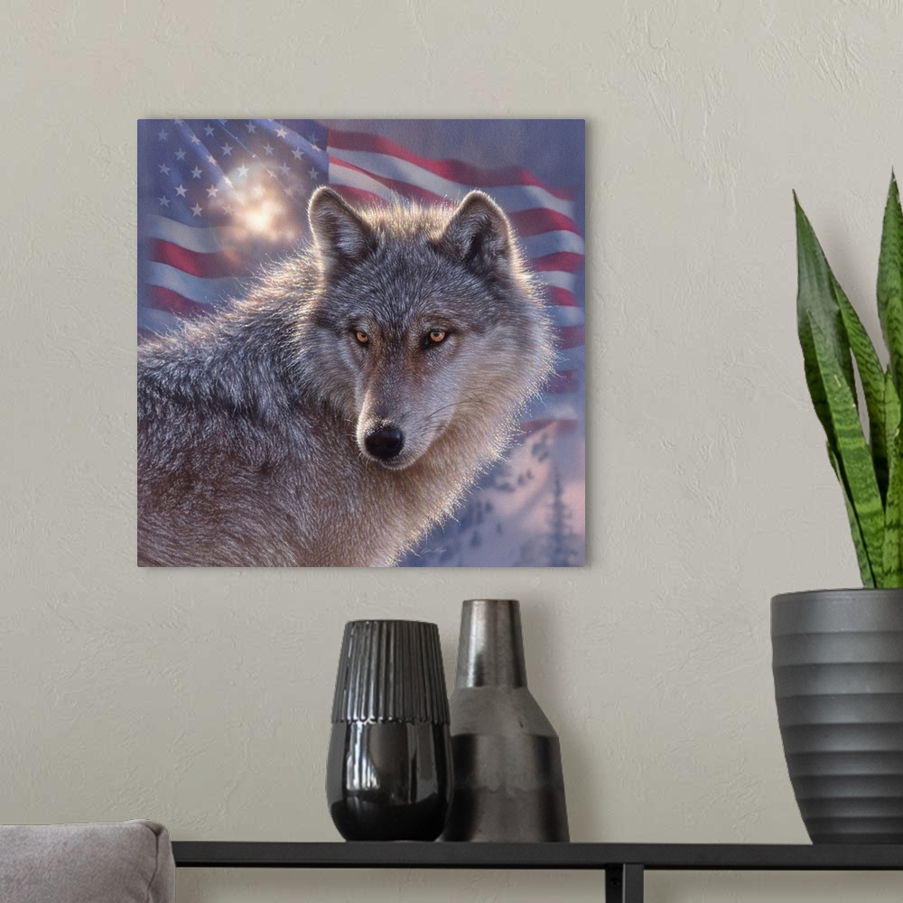 A modern room featuring Lone Wolf America