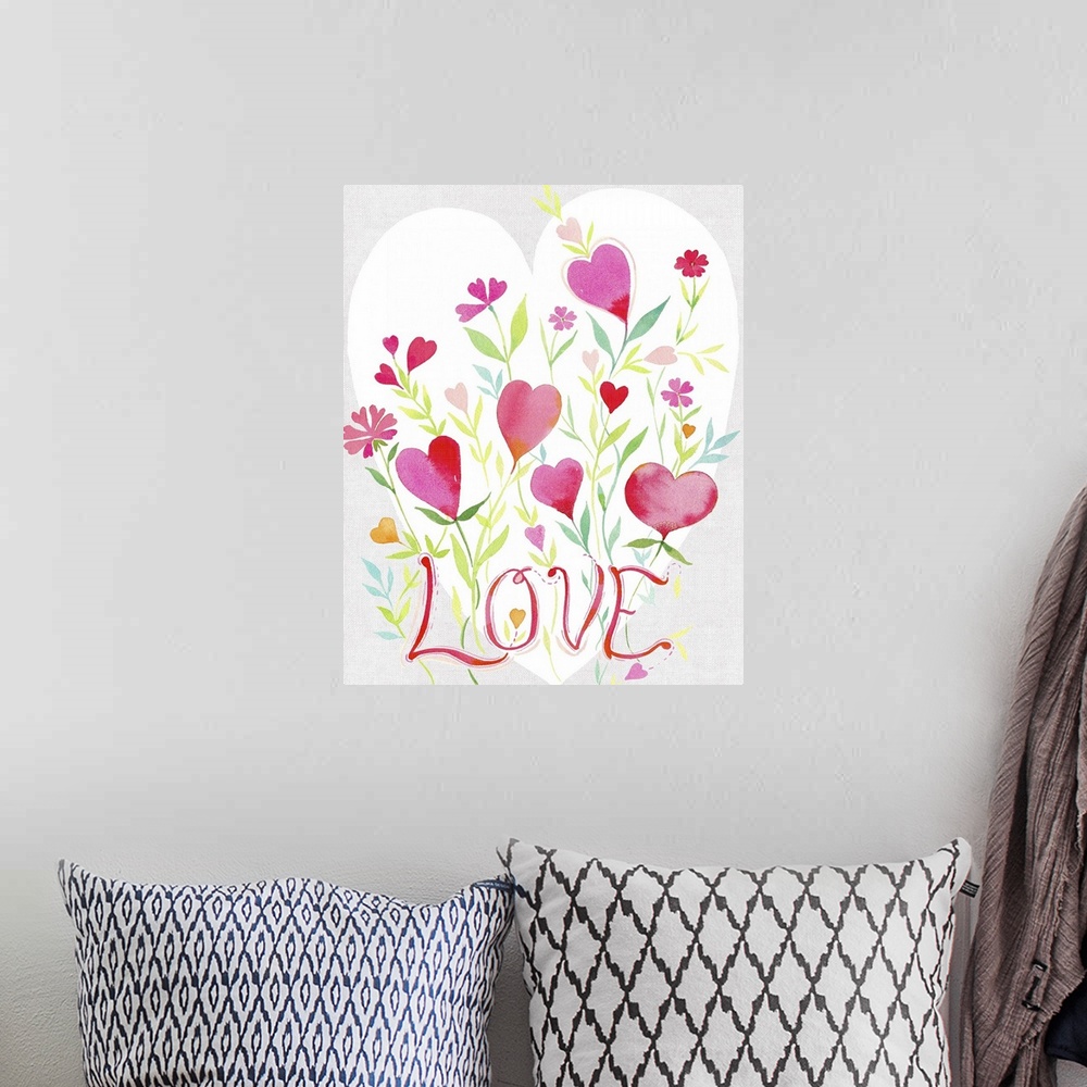 A bohemian room featuring Love hearts