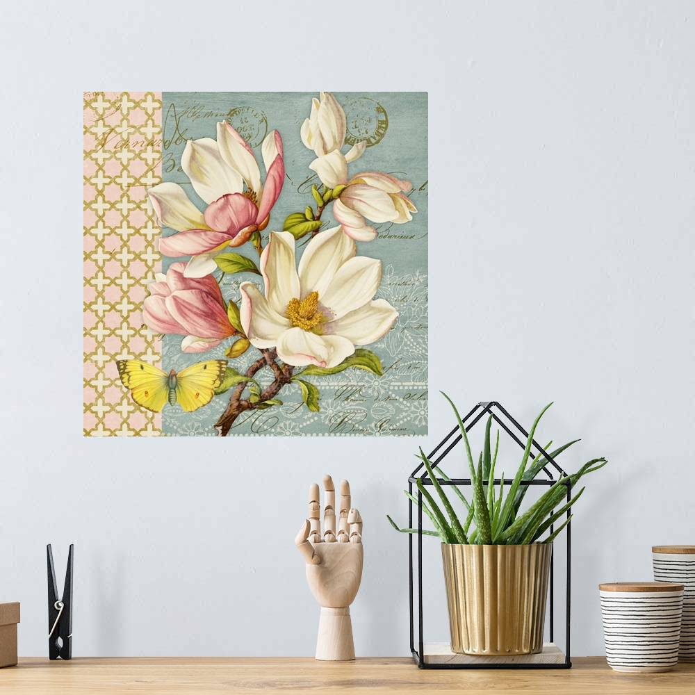 A bohemian room featuring Magnolias