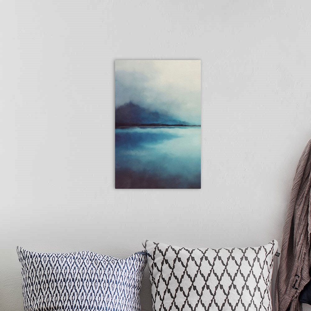 A bohemian room featuring Misty Blue Landscape