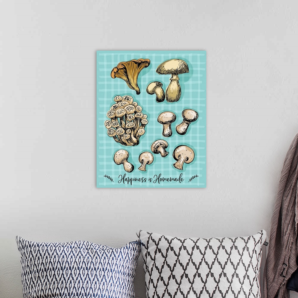A bohemian room featuring Mixed Mushrooms