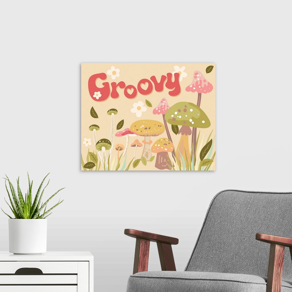 A modern room featuring Mushroom V