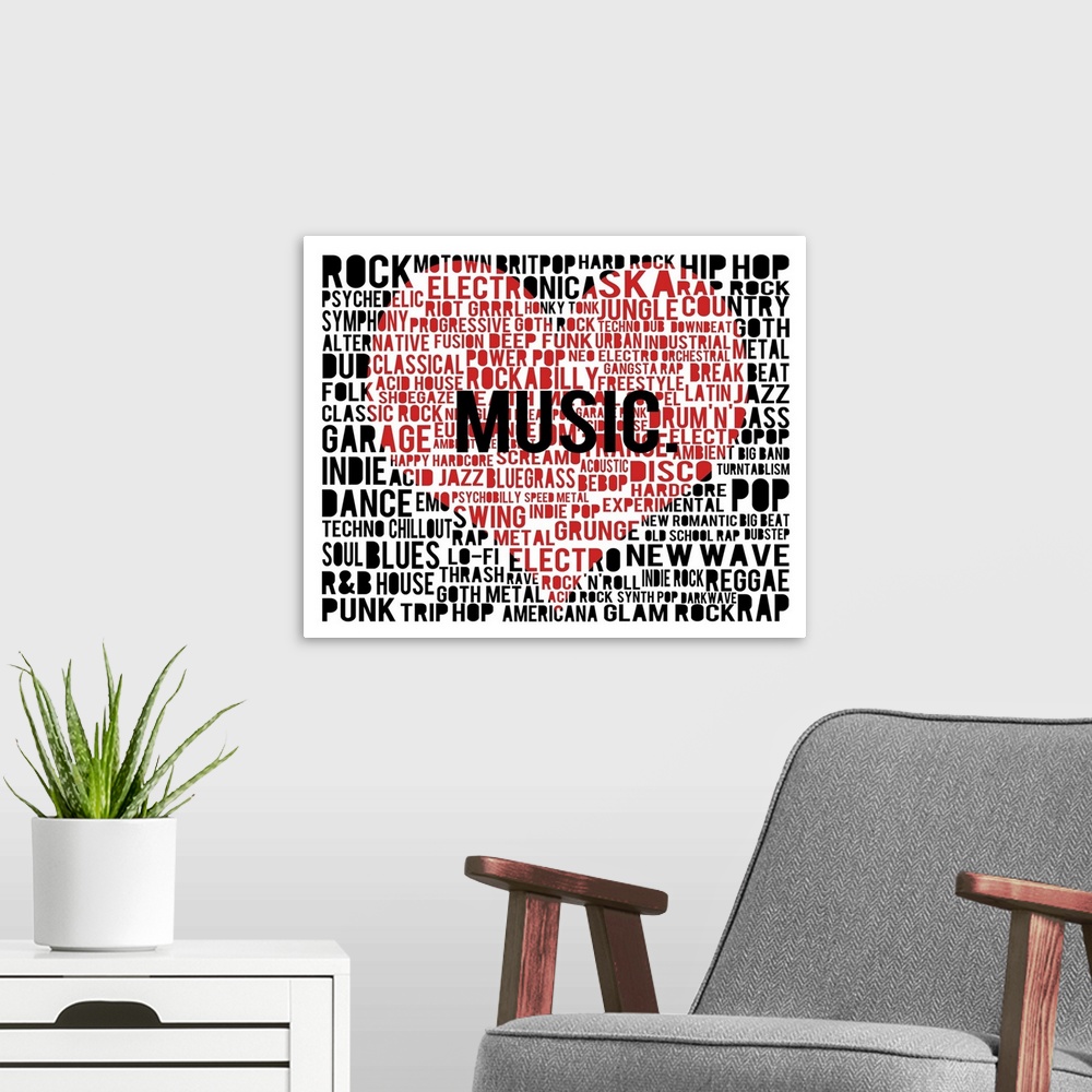 A modern room featuring Music Heart