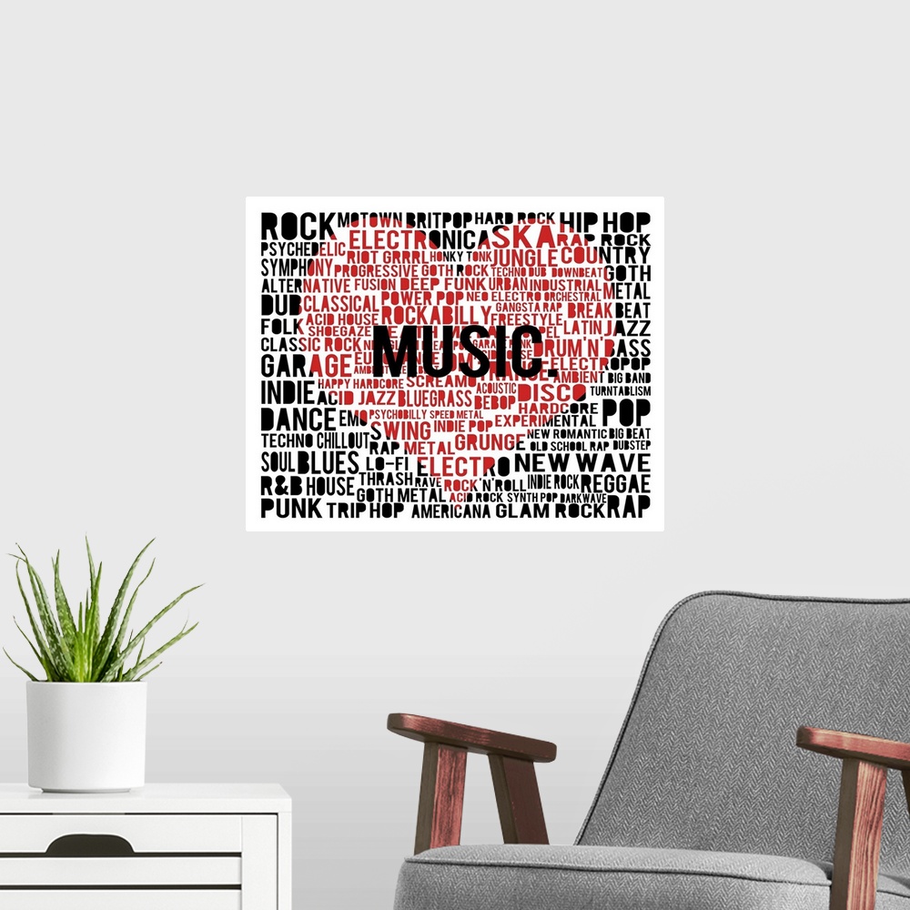 A modern room featuring Music Heart