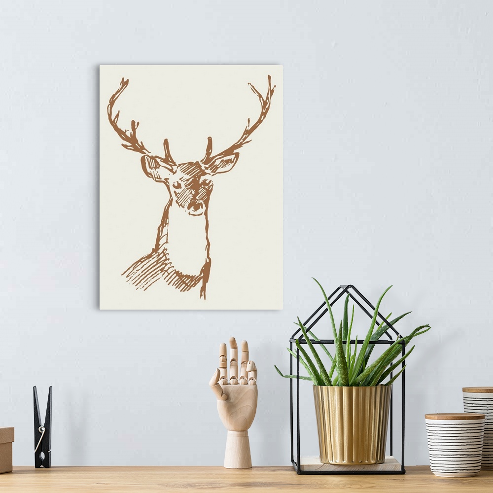 A bohemian room featuring Natural Deer II