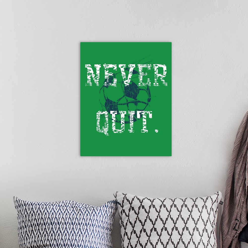 A bohemian room featuring Never quit