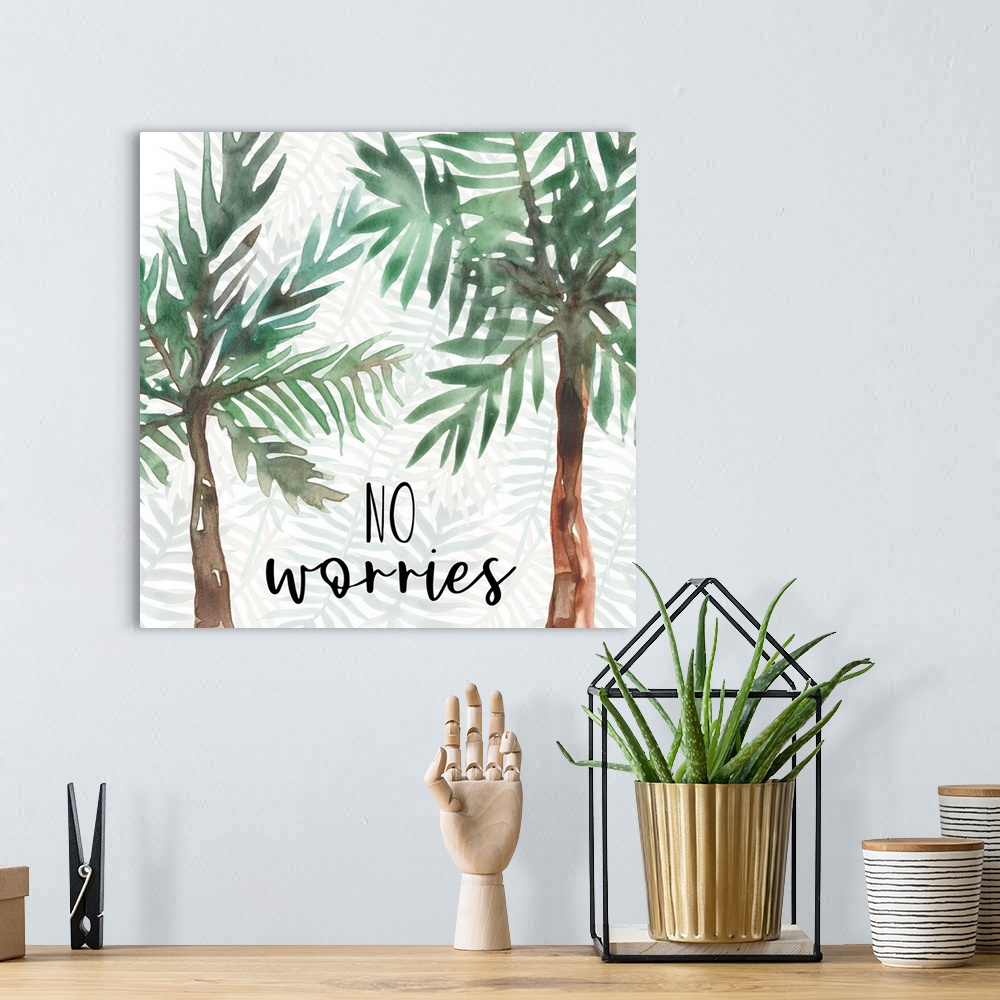 A bohemian room featuring No Worries Palm