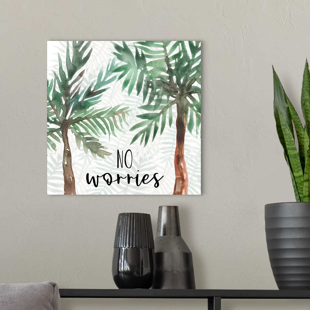 A modern room featuring No Worries Palm