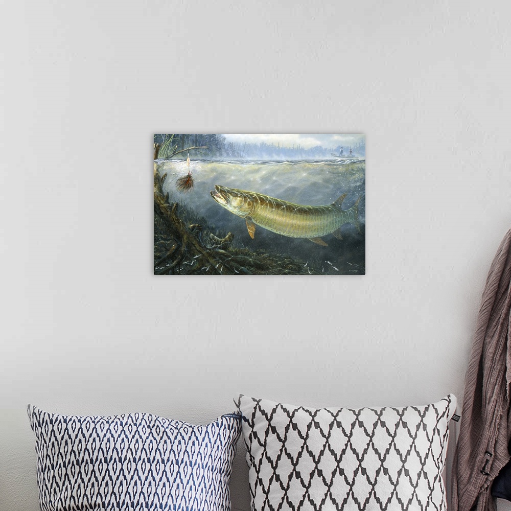 A bohemian room featuring Perfect Cast Muskie