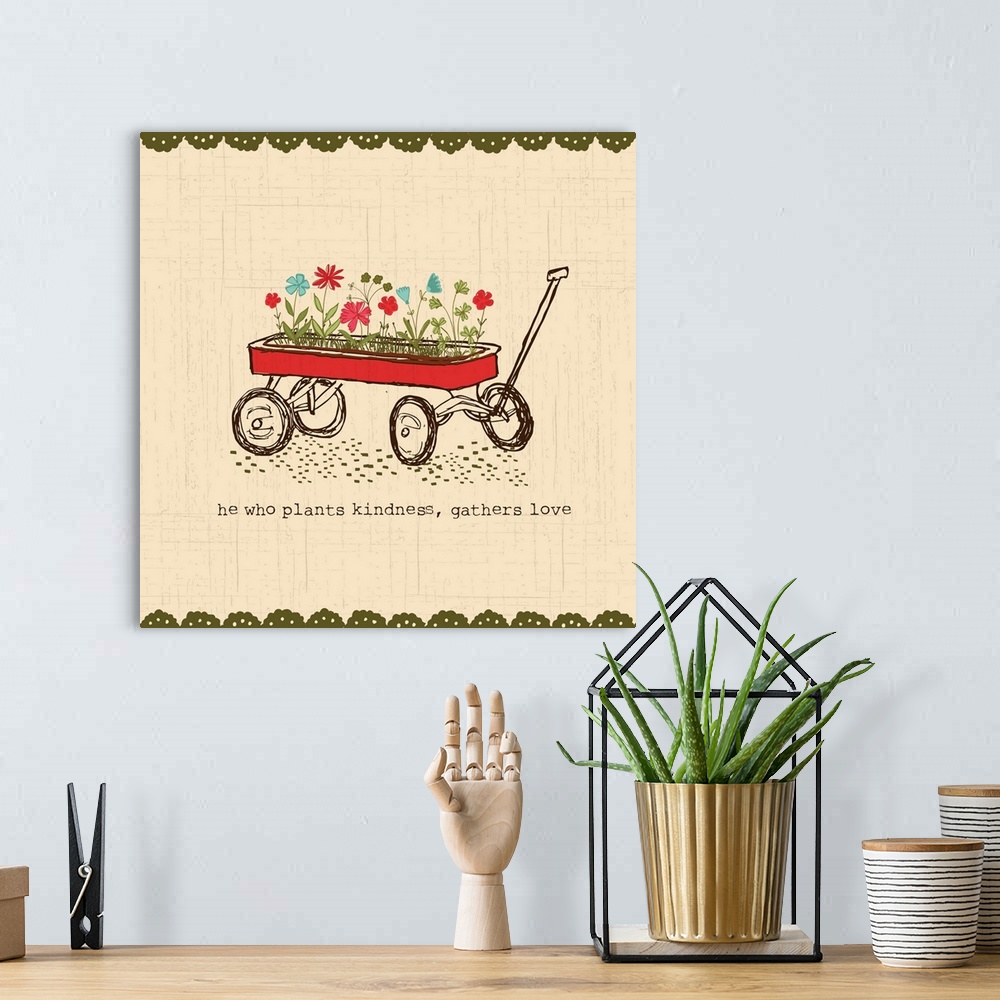 A bohemian room featuring Plant Wagon