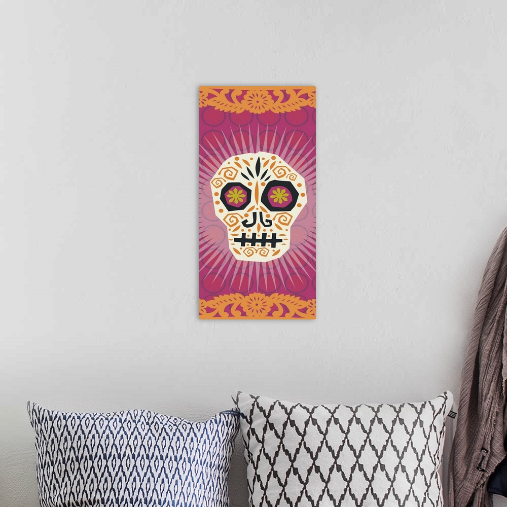 A bohemian room featuring Skull 39