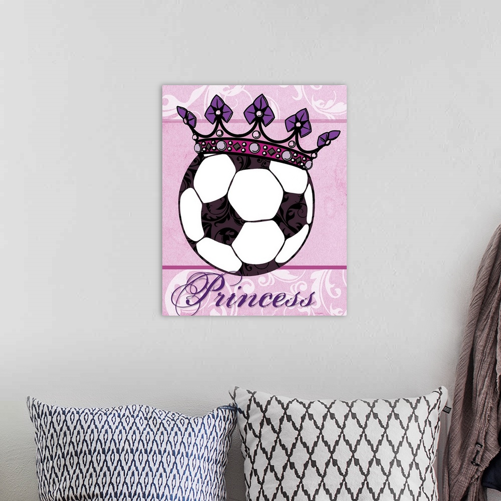 A bohemian room featuring Soccer Princess Crown