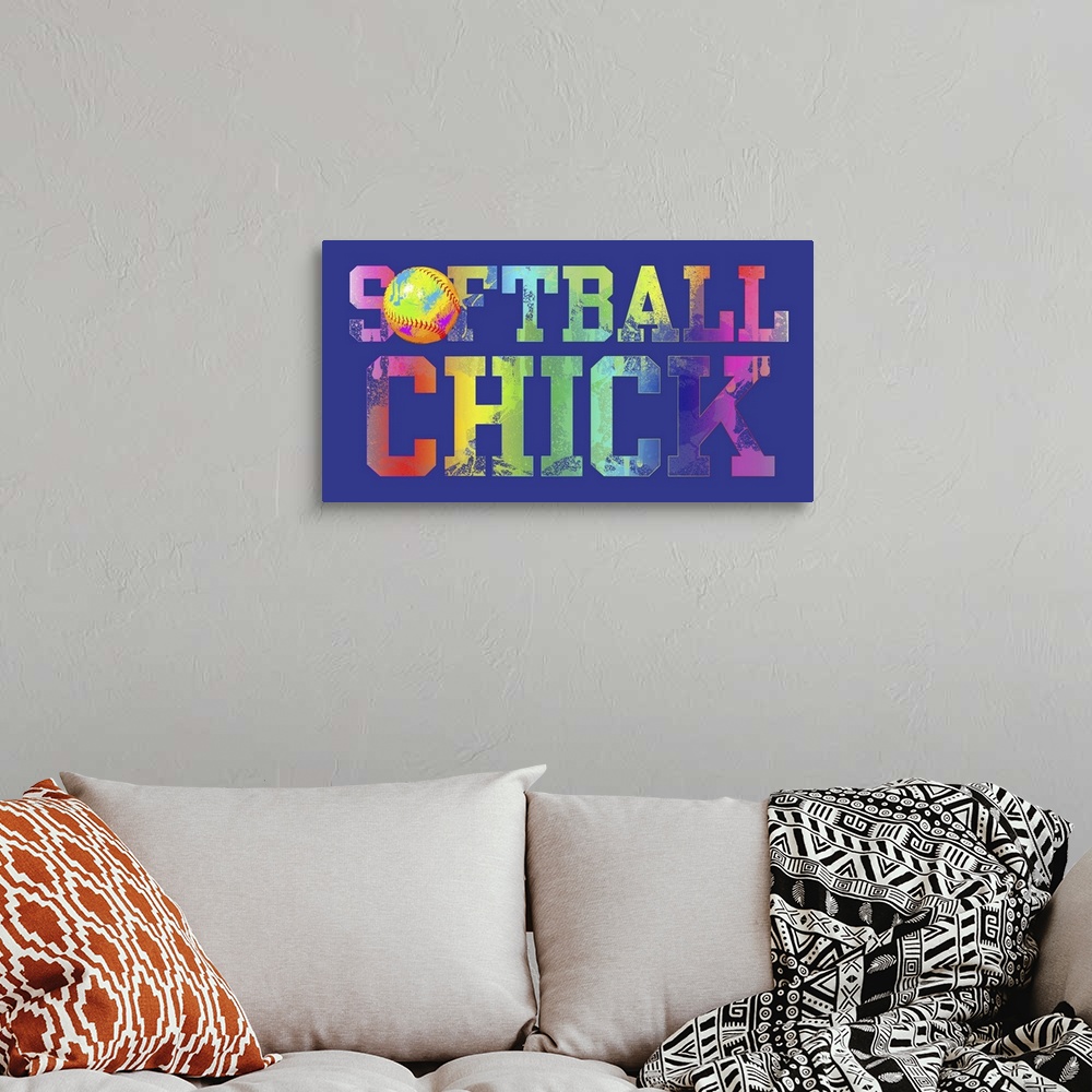 A bohemian room featuring Softball chick