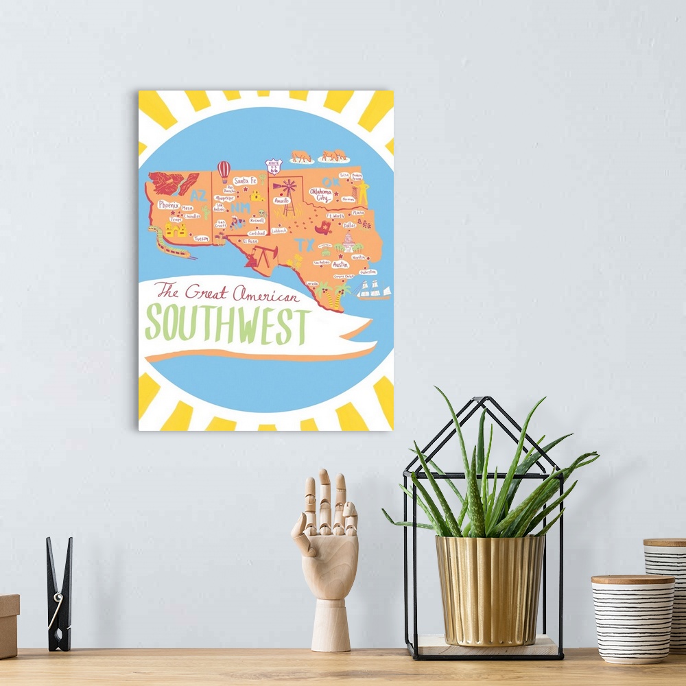 A bohemian room featuring Southwest