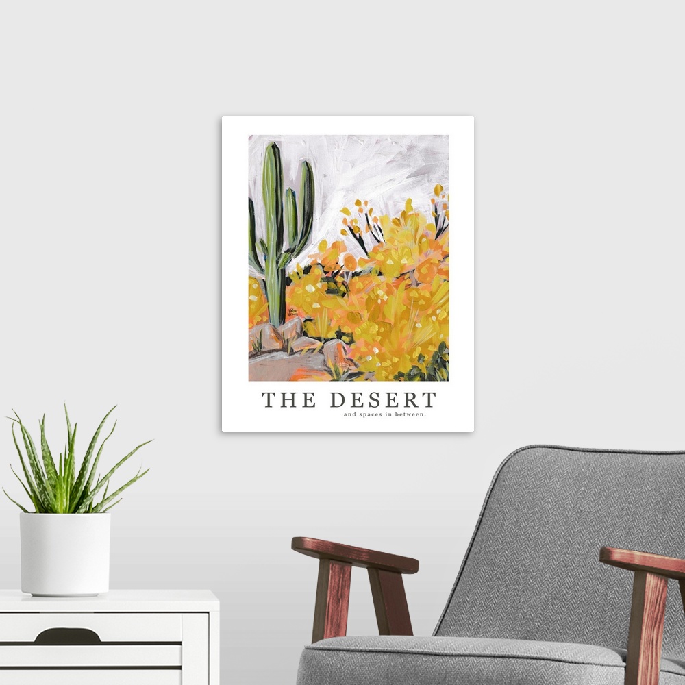A modern room featuring The Desert
