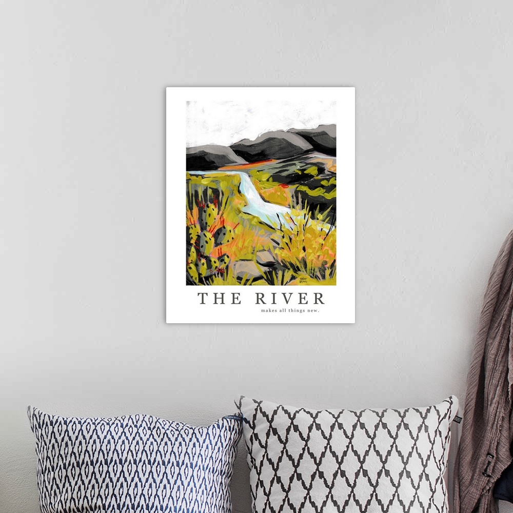 A bohemian room featuring The River