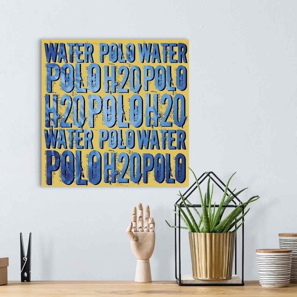 A bohemian room featuring Water Polo Typography Art