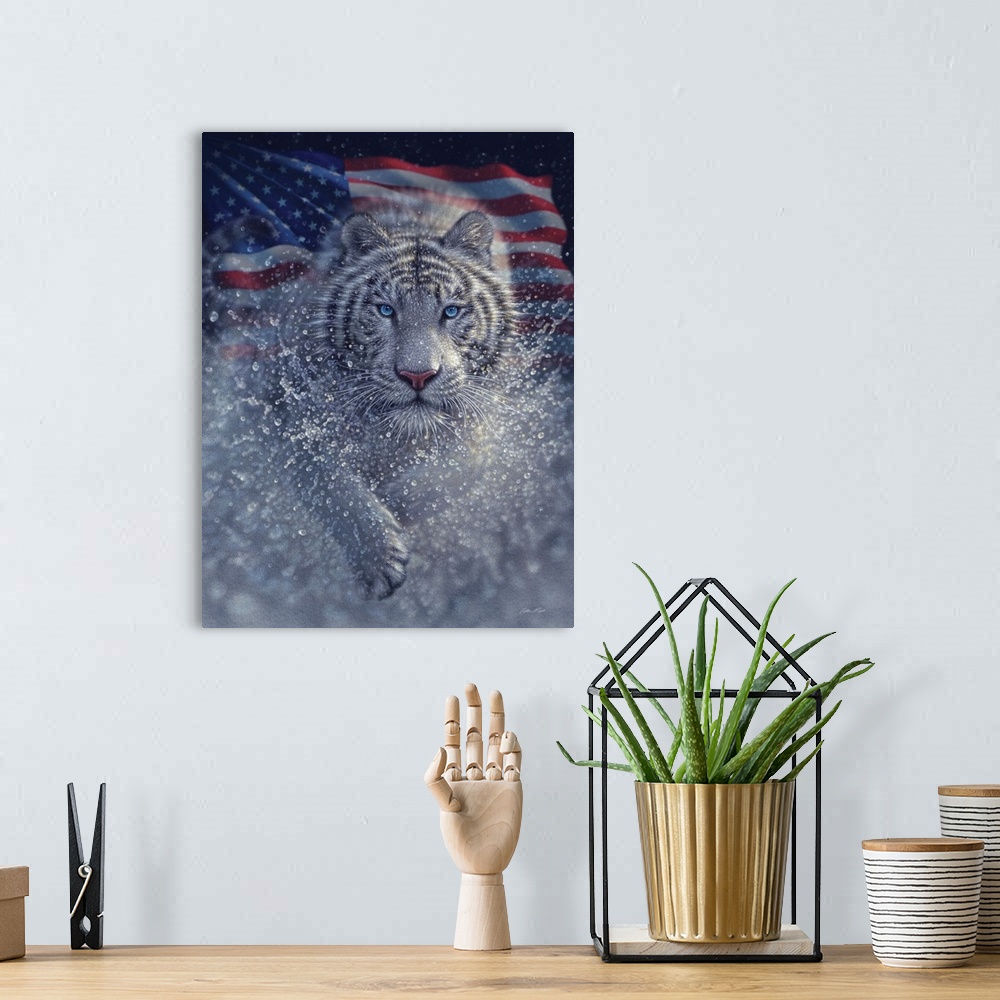 A bohemian room featuring White Tiger America