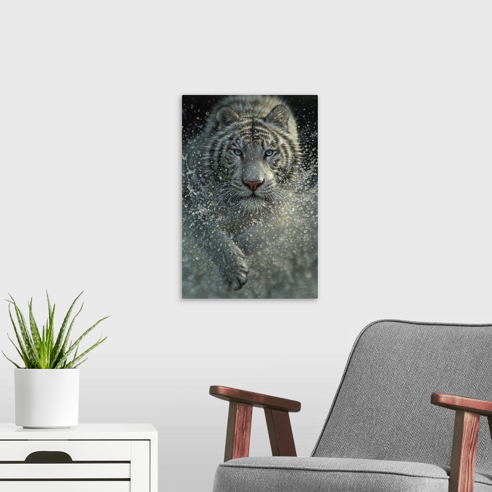 A modern room featuring White Tiger - West and Wild