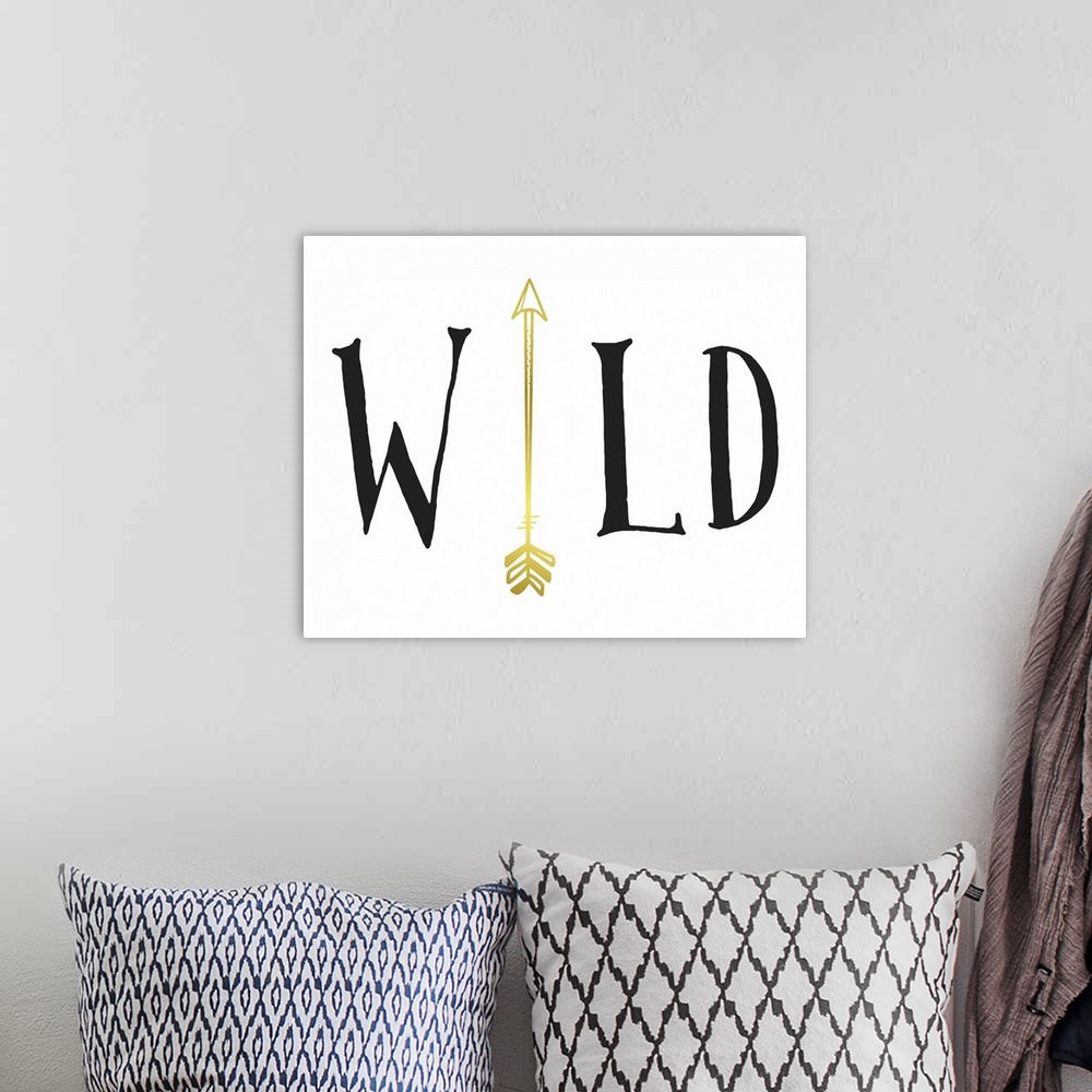 A bohemian room featuring Contemporary handlettered artwork.