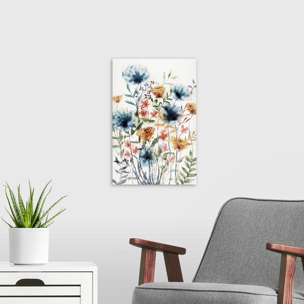 A modern room featuring Wildflowers I