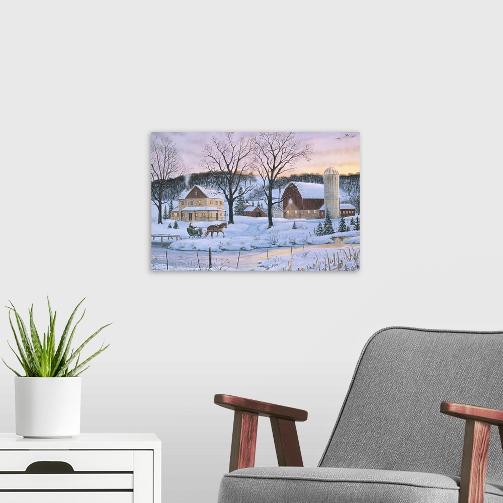 A modern room featuring Winter Memories
