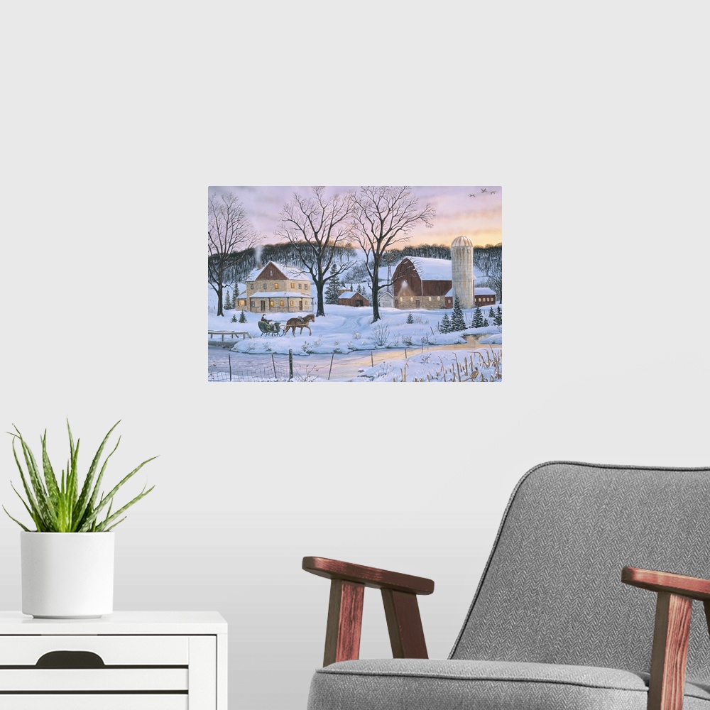 A modern room featuring Winter Memories