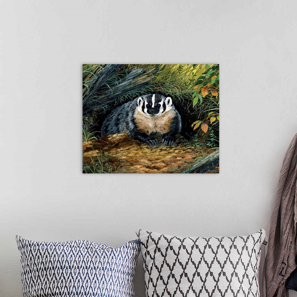 A bohemian room featuring Wisconsin Badger