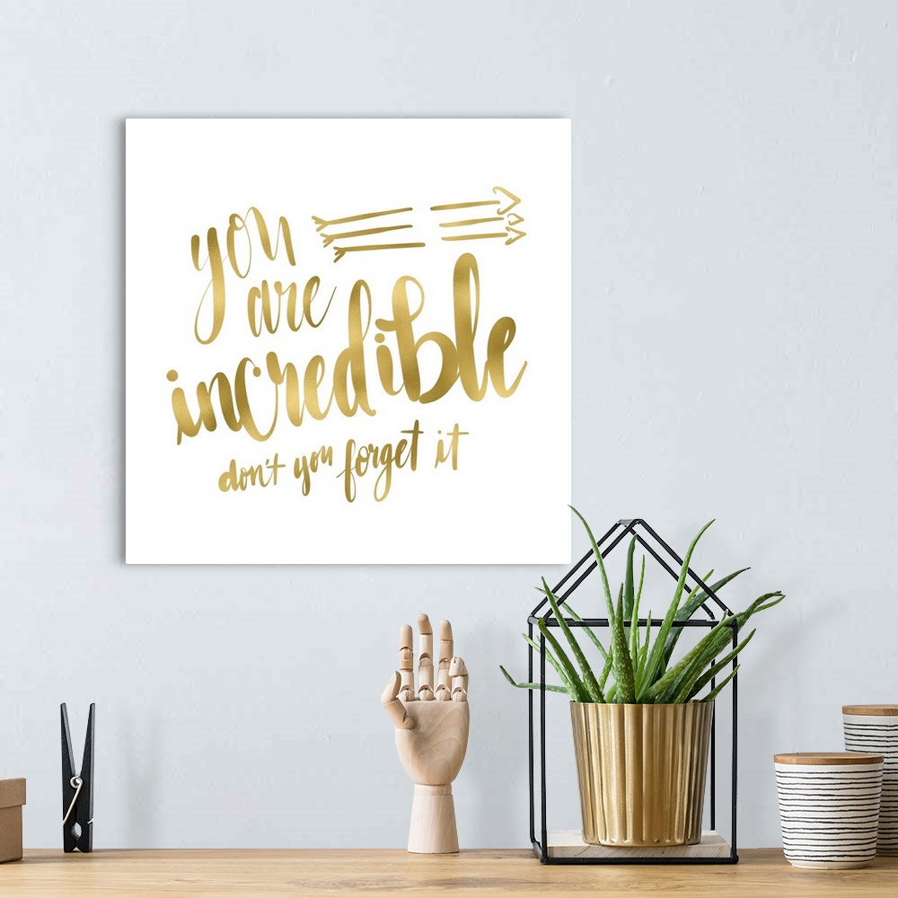 A bohemian room featuring You Are Incredible Gold