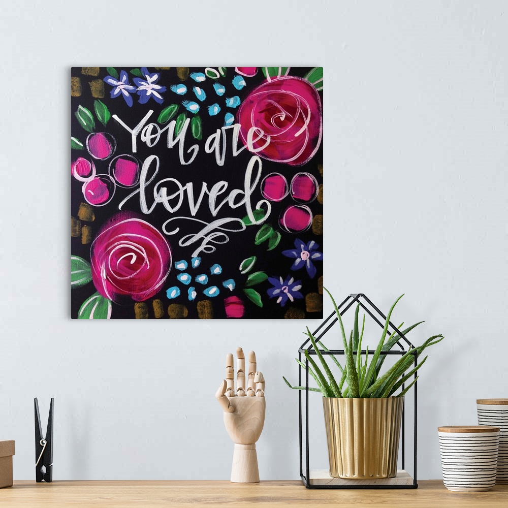 A bohemian room featuring You Are Loved