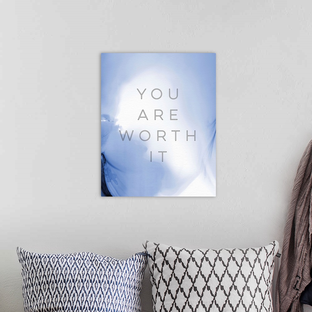 A bohemian room featuring You Are Worth It