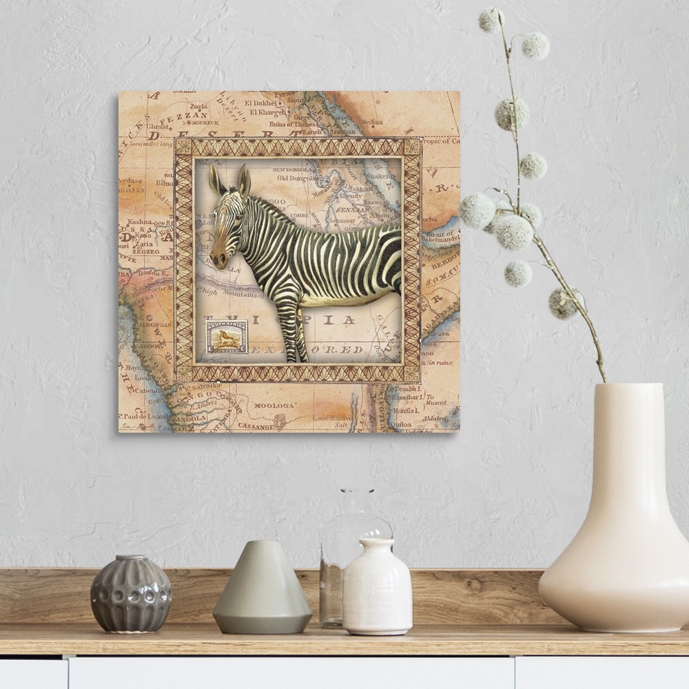 A farmhouse room featuring Zebra