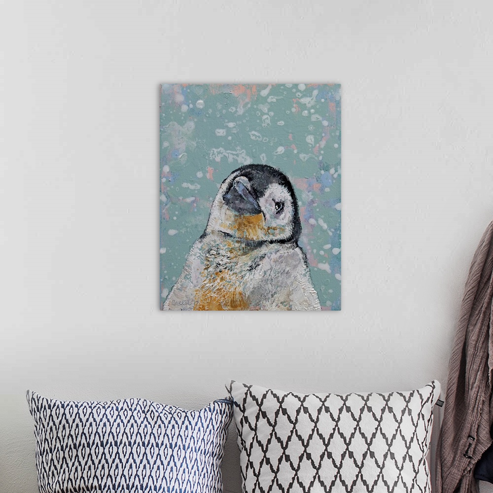 A bohemian room featuring Baby Penguin Snowflakes