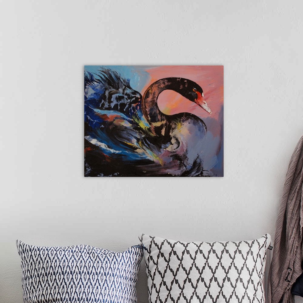 A bohemian room featuring Black Swan