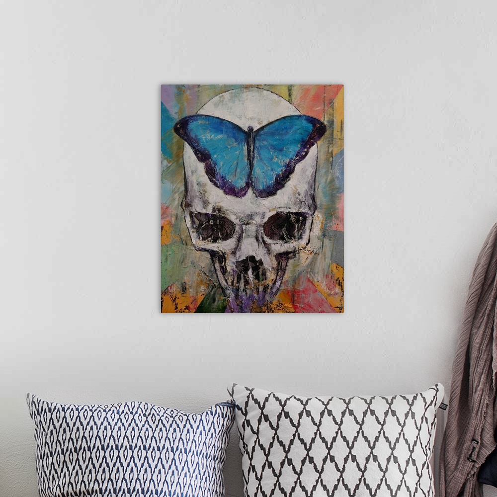 A bohemian room featuring Butterfly Skull