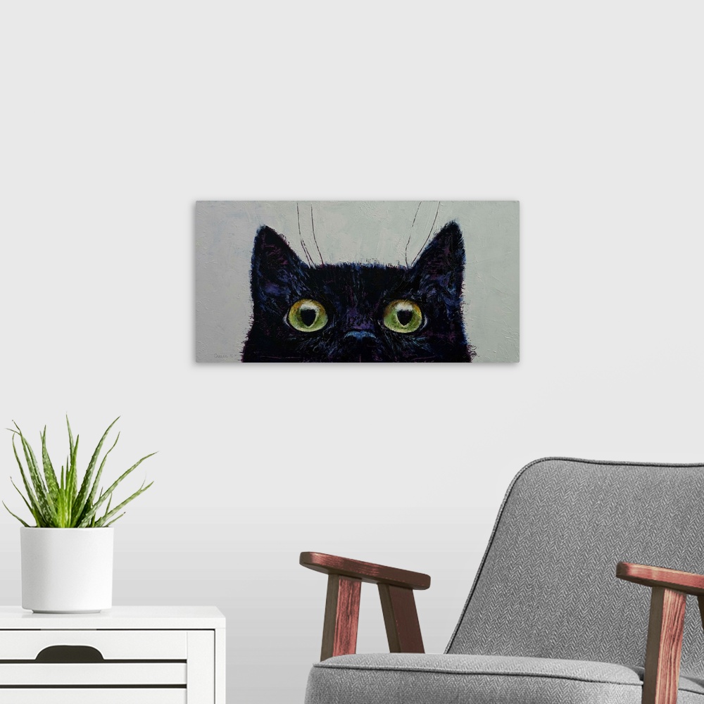A modern room featuring Cat Eyes