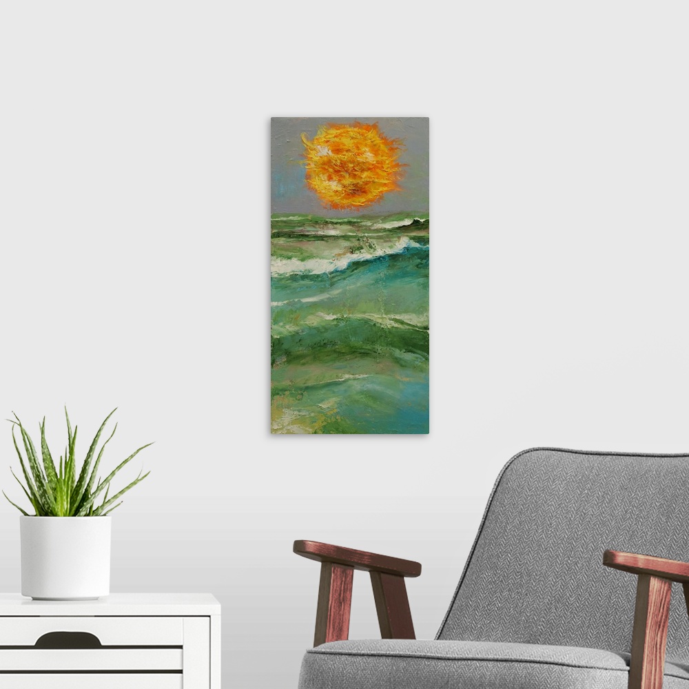 A modern room featuring Elements - Sun - Seascape