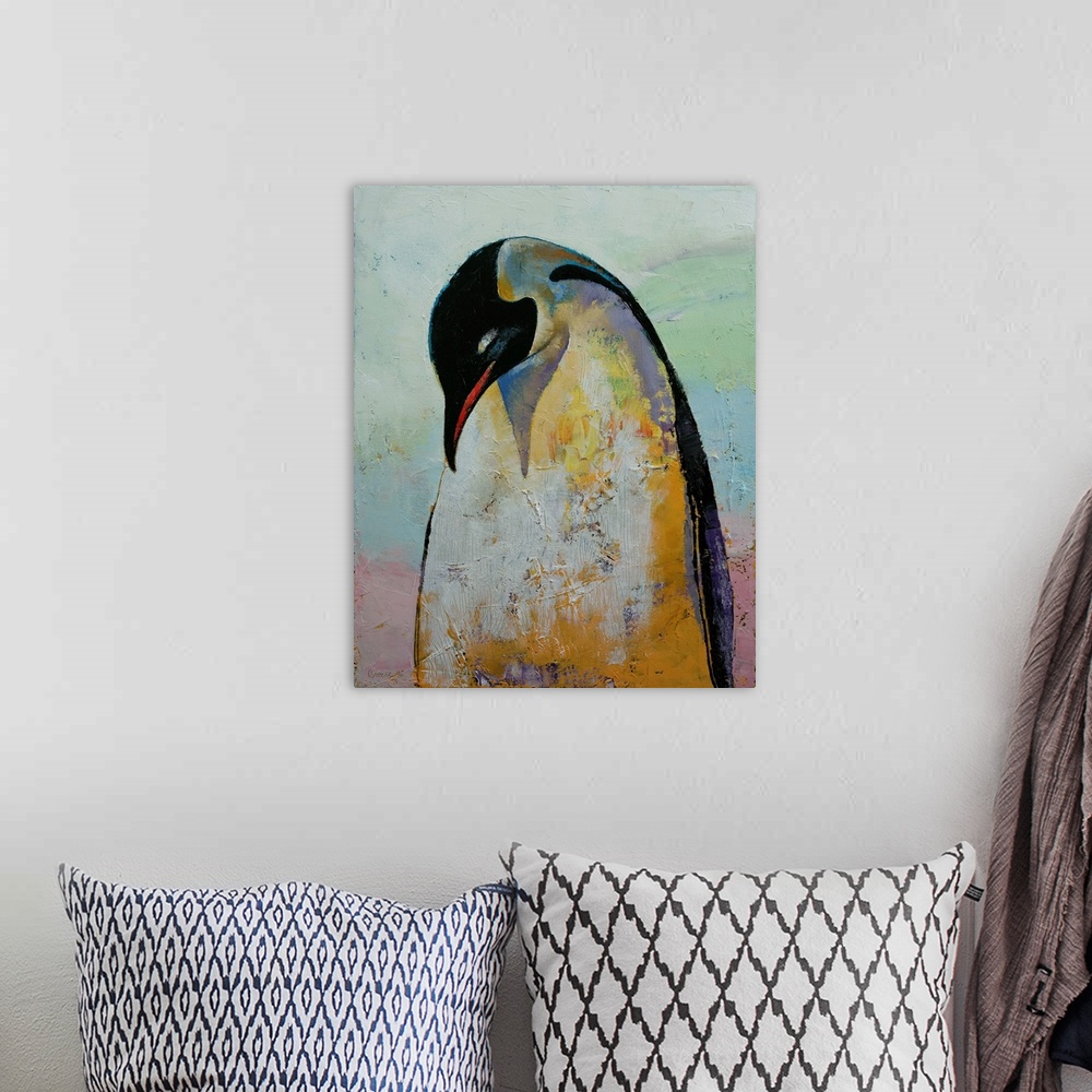 A bohemian room featuring Emperor Penguin