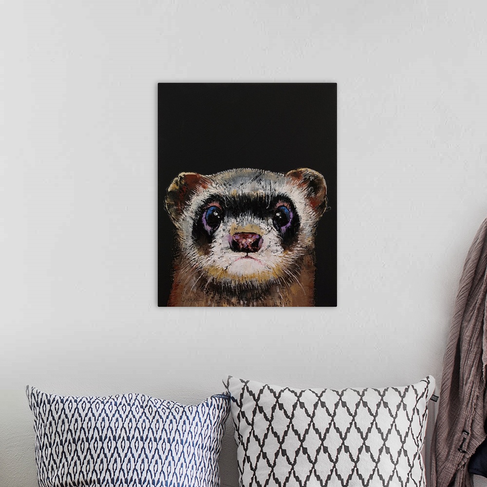 A bohemian room featuring Ferret