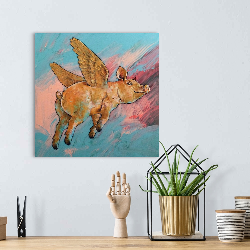 A bohemian room featuring Flying Pig