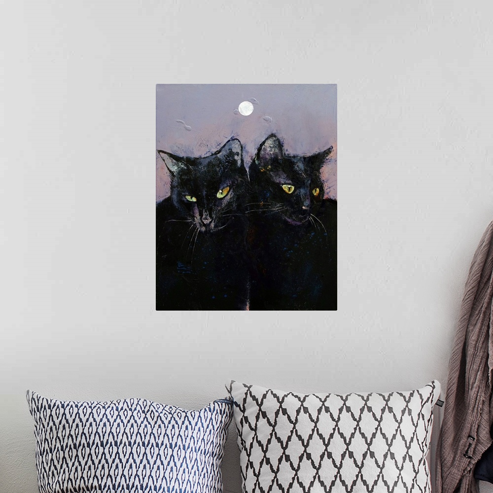 A bohemian room featuring Gothic Cats