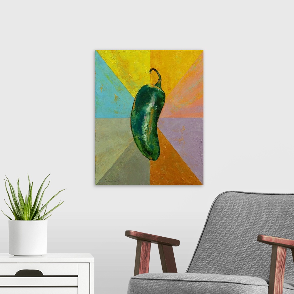 A modern room featuring Jalapeno Pepper