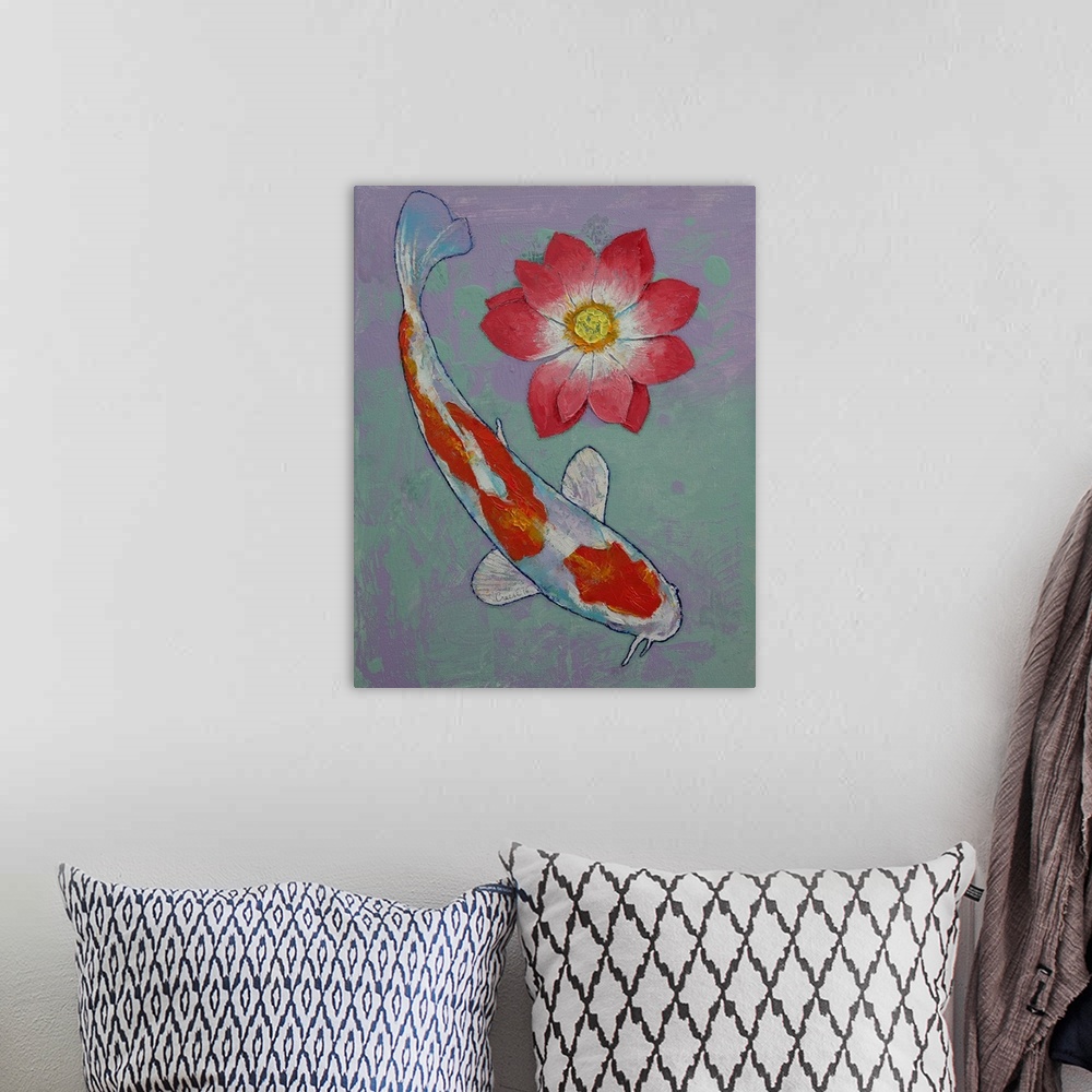 A bohemian room featuring Koi and Lotus