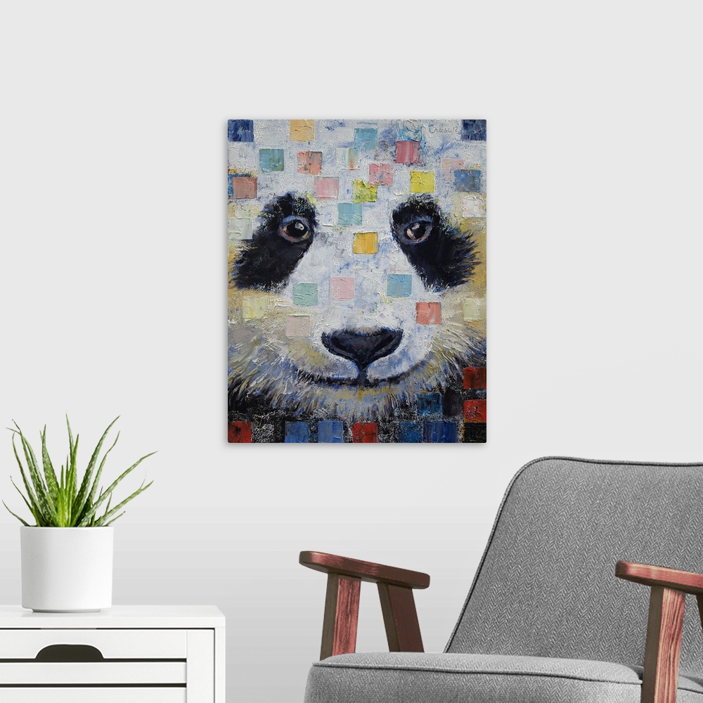 A modern room featuring Panda Checkers