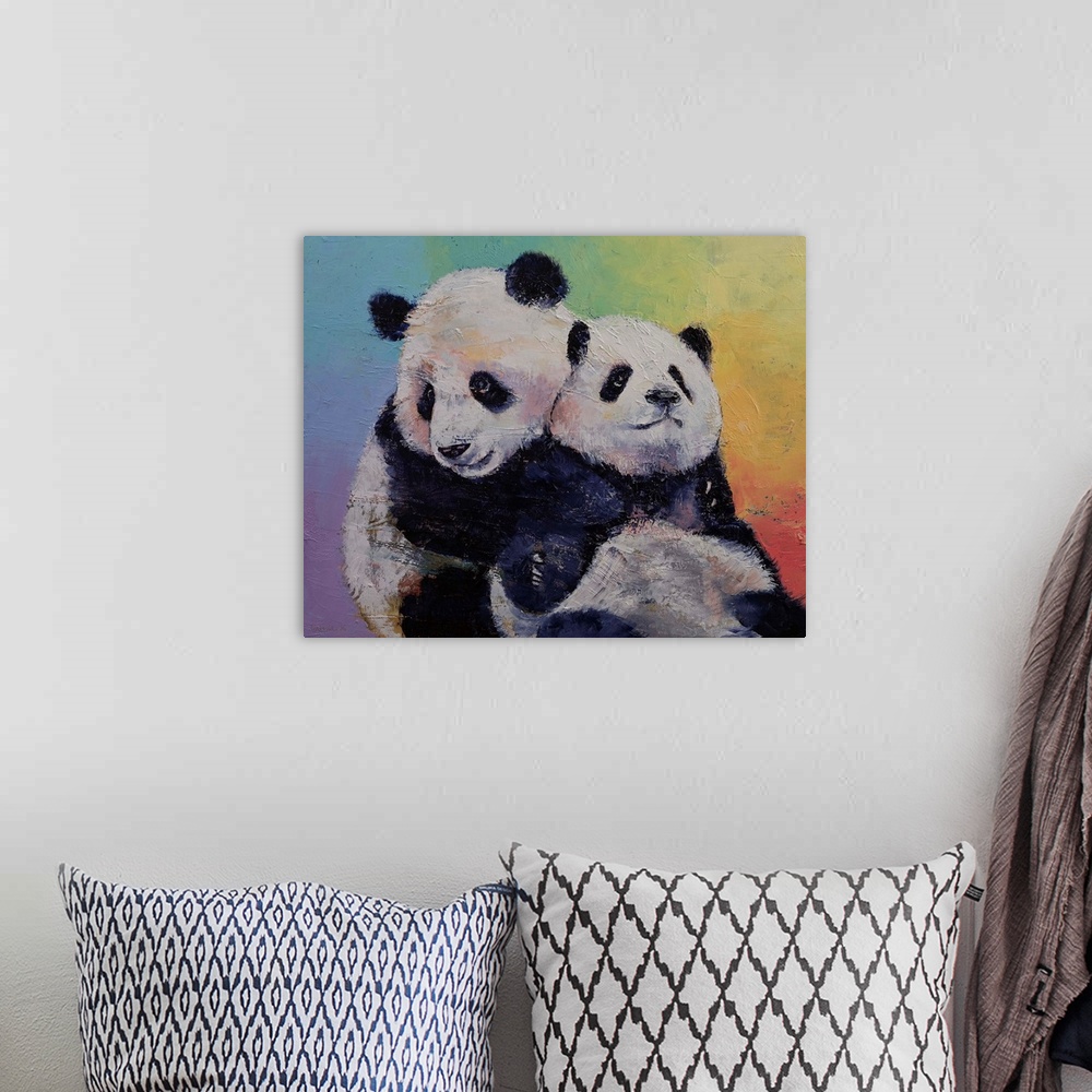 A bohemian room featuring Panda Hugs