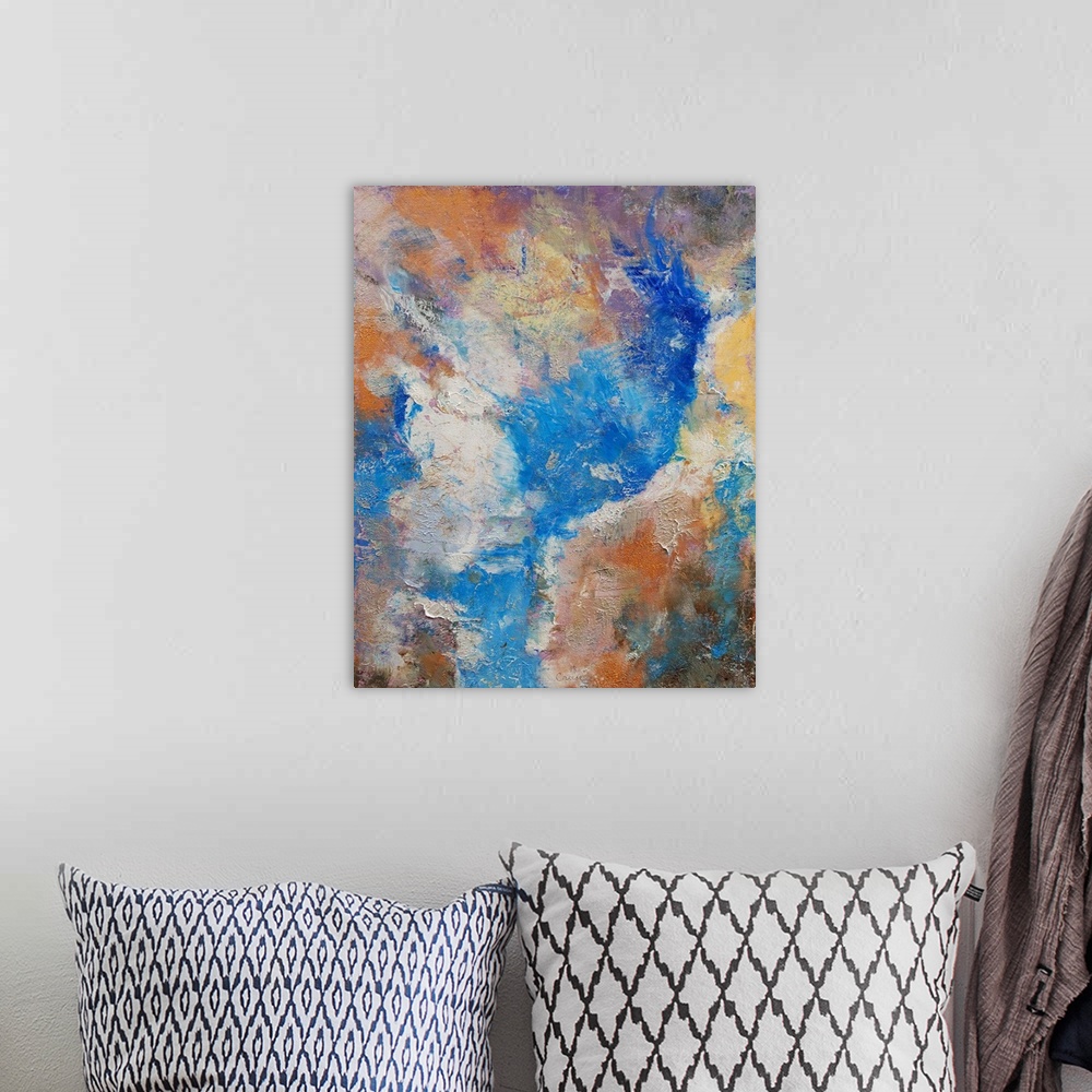 A bohemian room featuring Parting Clouds - Abstract