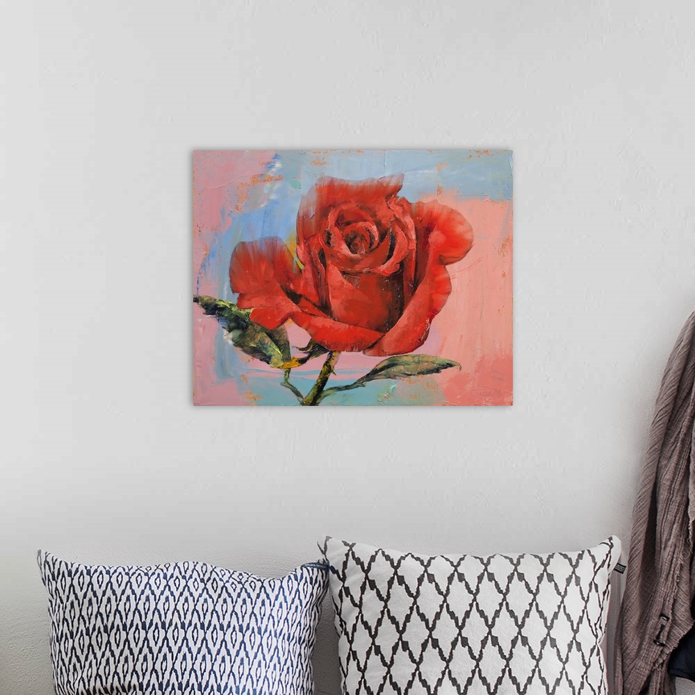 A bohemian room featuring Red Rose