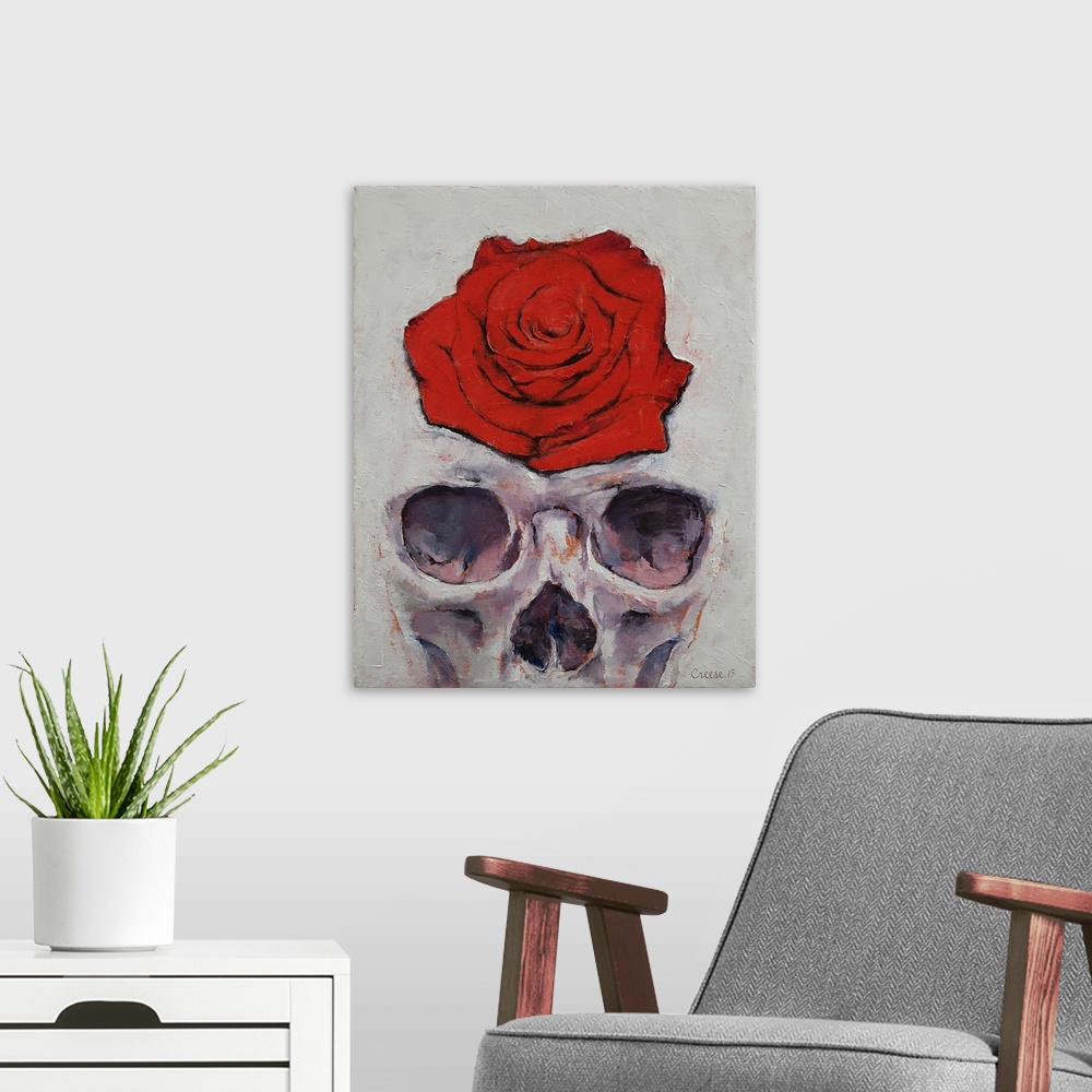 A modern room featuring Shipwreck - Skull and Rose