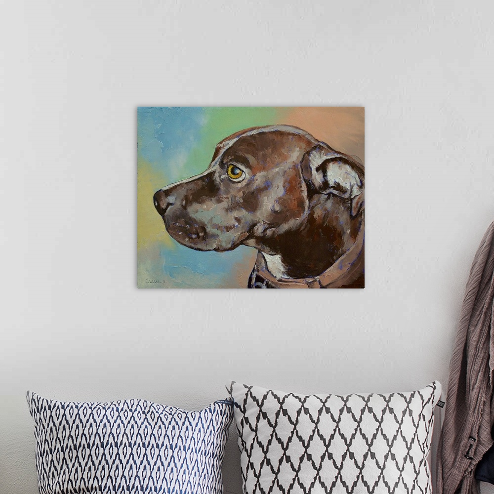 A bohemian room featuring Tyson - Dog Portrait